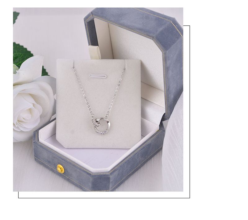 Mobius Necklace For Women, Light Luxury Niche Design, Pure Silver Collarbone Chain, 2024 New Model With Engraving_voghion.com