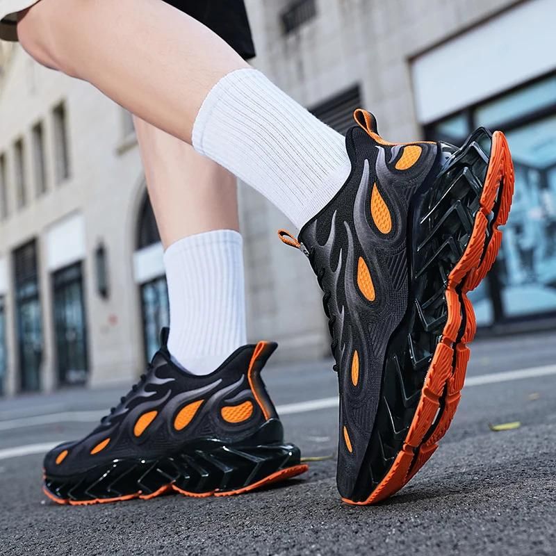Custom Men Fashion Casual Sneakers Height Increasing Soft Lightweight Blade Sports Running Shoes for Man Closed Runner_voghion.com