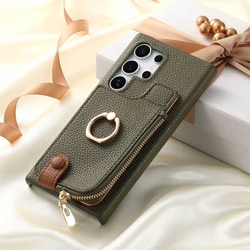 Telefon Kılıfı Samsung Galaxy S23 FE S25 S24 Plus S22 S21 Ultra A15 A25 A35 A55 A05 A06 A16 A36 Cüzdan Kart Yuvası Deri Kılıf_voghion.com