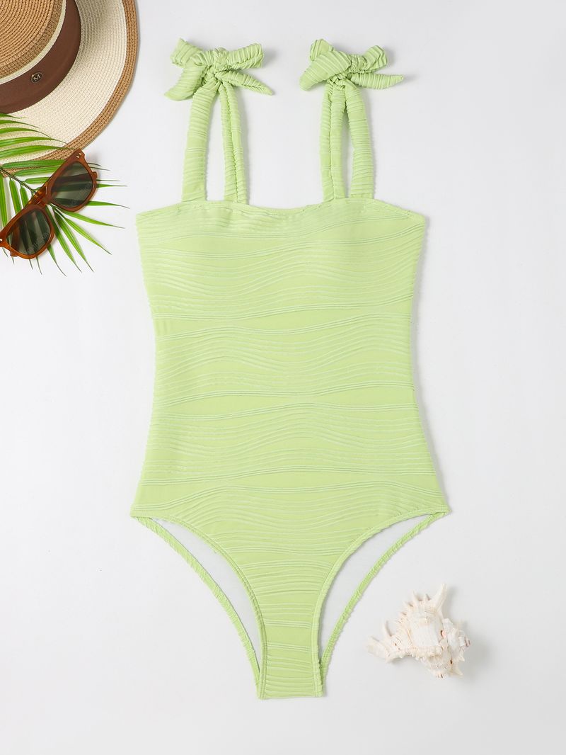 Maillot de bain une pièce multicolore pour femme, tissu spécial, bretelles, slip moulant, pour la plage_voghion.com