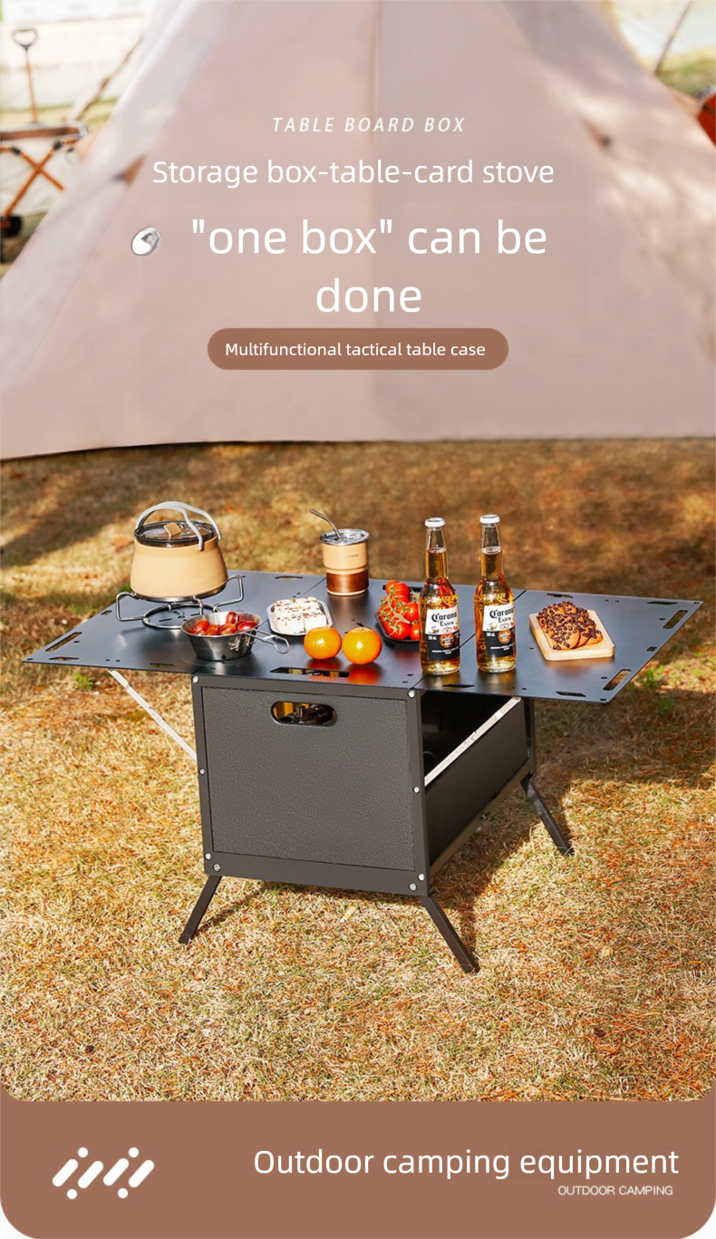 Outdoor Folding Camping Organizer Car Picnic Table For Trunk Storage Box_voghion.com