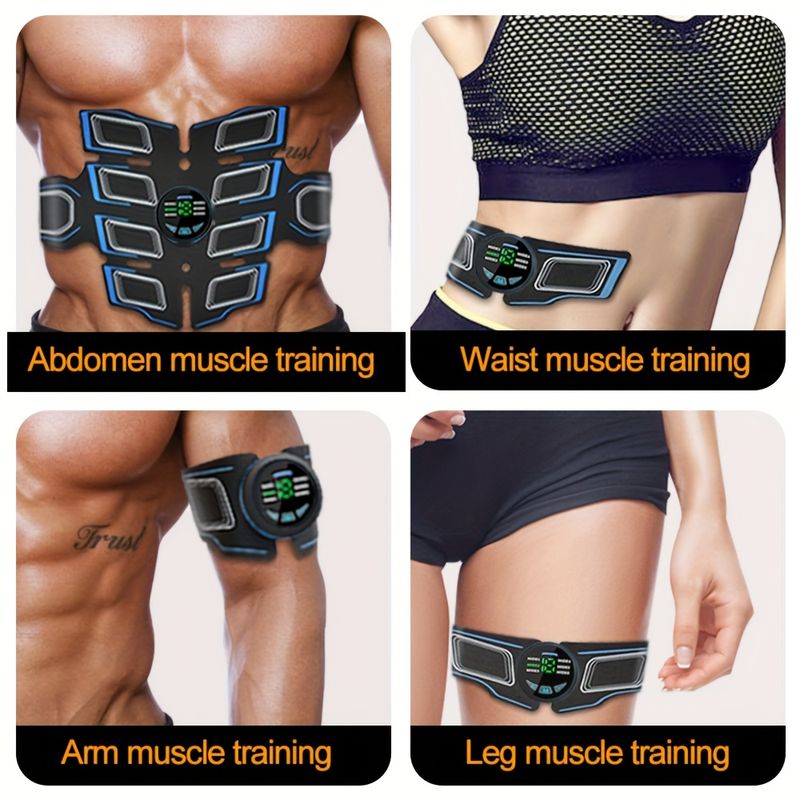Estimulador EMS de corpo inteiro, faixa abdominal, instrumento de estimulação, ideal para leitura, assistir filmes e tarefas domésticas._voghion.com
