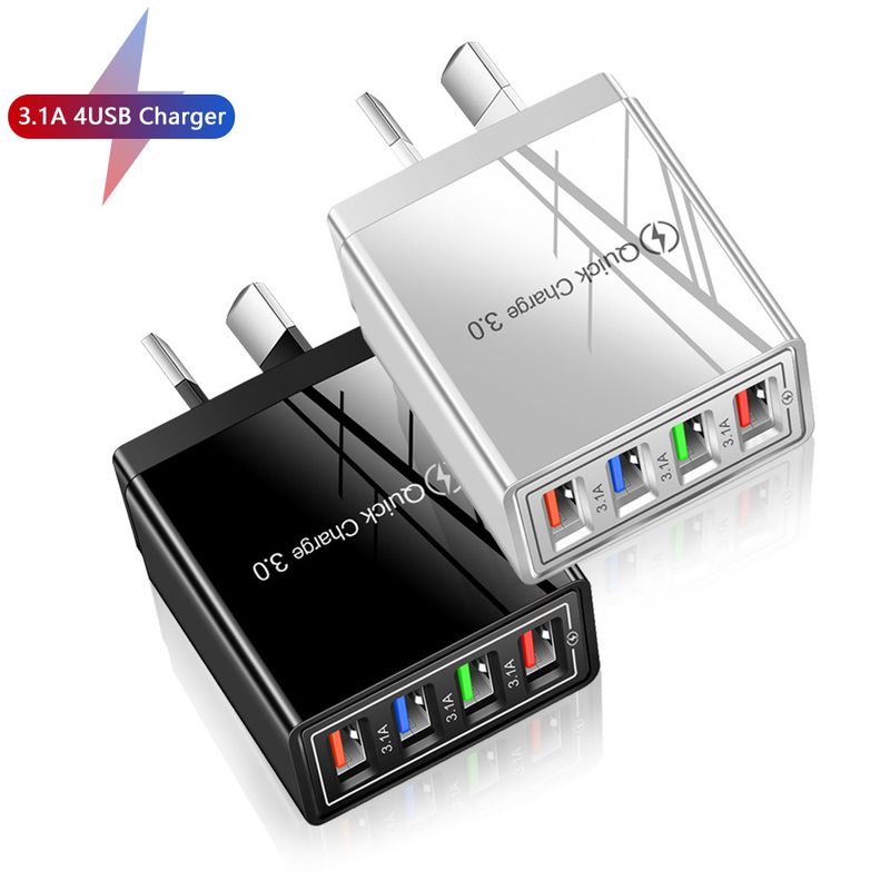 Φορτιστής κινητού τηλεφώνου Music Festival AU 4USB 3.1A Κεφαλή φόρτισης πολλαπλών θυρών Βρετανικό, Αυστραλιανό, Κορεατικό, Ινδικό Πρότυπο_voghion.com