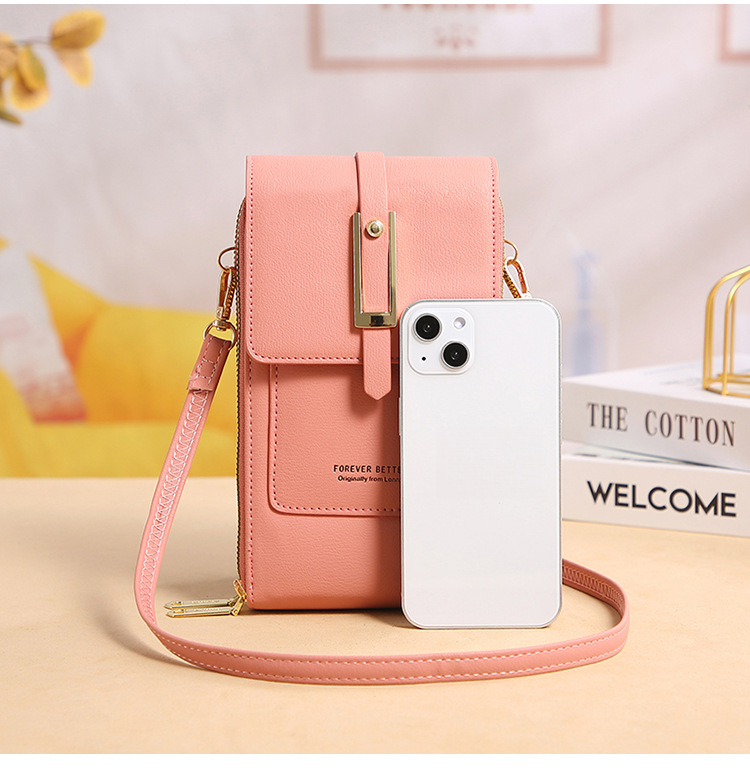 Women's Cute Phone Bag, New Transparent Touch Screen Phone Bag Trendy and Simple Crossbody Small Bag Multi functional Phone Women's Bag_voghion.com