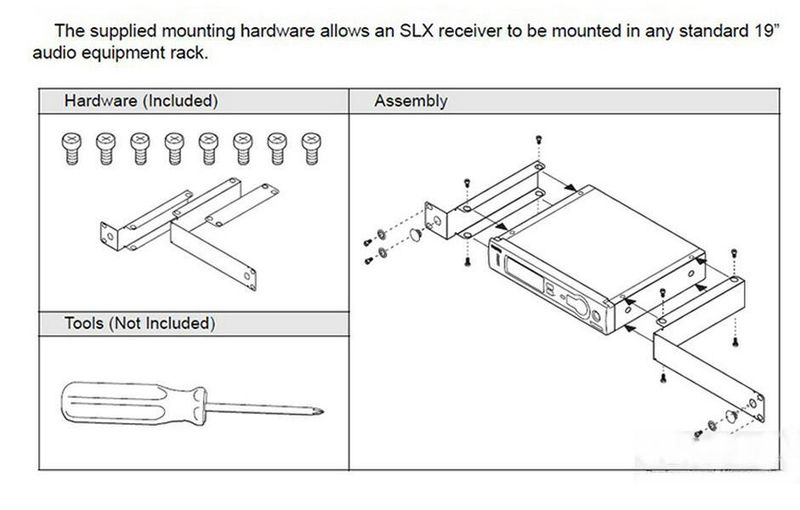 Free Shipping SLX14 / SLX24 Mounting Bracket2 90AF8200 Rack Kits For SLX Wireless Microphone RECEIVER_voghion.com