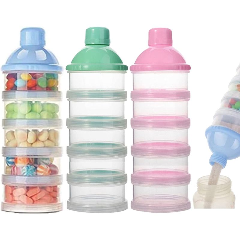 4 Grade Portátil Caixa de Leite em Pó Recipiente Toddle Bebê Lanches Caixa de Armazenamento de Alimentos Dispensador de Fórmula Garrafas de Leite em Pó_voghion.com