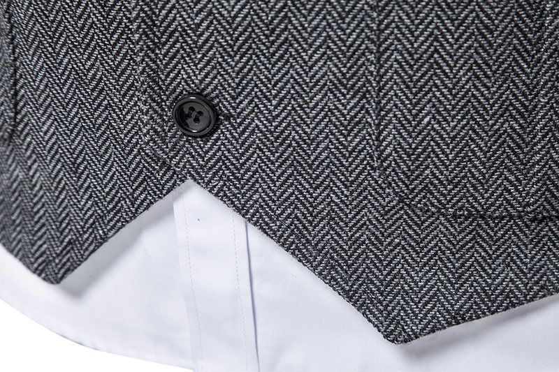 2024 Casual Business Herringbone Wollanzug, Weste, Männernei Stil_voghion.com
