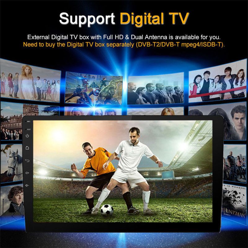 10-calowy Android 8.1 Uniwersalne radio samochodowe 2din Android Radio samochodowe Odtwarzacz DVD Nawigacja GPS WIFI Bluetooth Odtwarzacz MP5 Kamera cofania_voghion.com