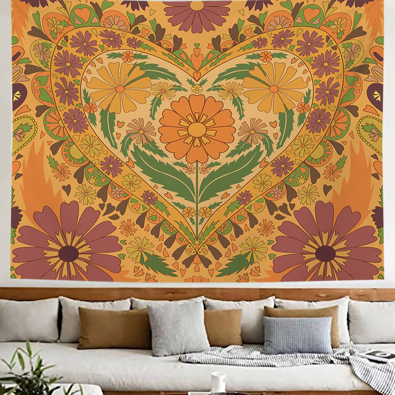 Bohemian gobelin, viseče na steni blago, ozadje, vložki iz blaga, vložki za veter, ozadje iz blaga, ozadje iz blaga, rože iz blaga_voghion.com