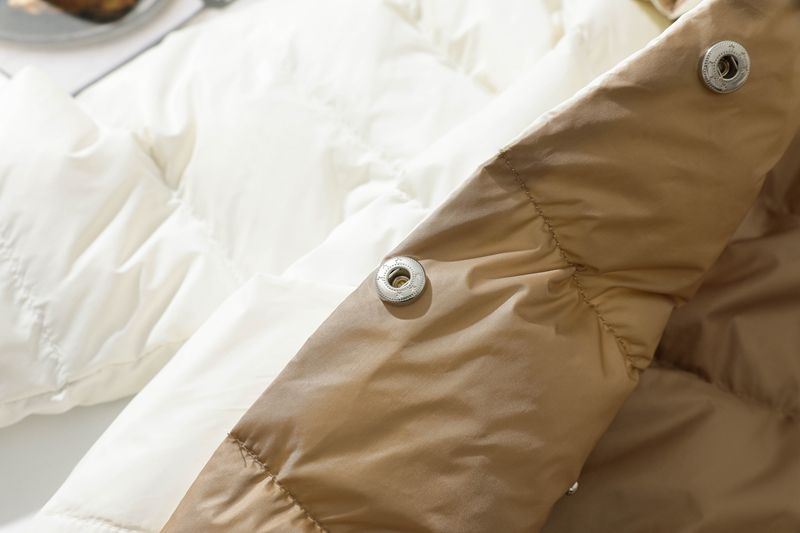 Fitaylor 2024 Zimní Dámský Rolák Bílá Kachna Prsa Teplá parka Oboustranná dlouhá bunda_voghion.com