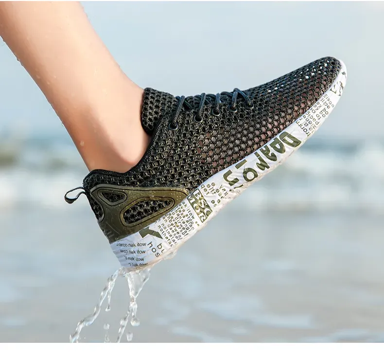 Aqua Breathable Trekking Beach Hot Quick Drying Outdoor Fishing Wading Shoes Water Sneakers Men Lace Up_voghion.com
