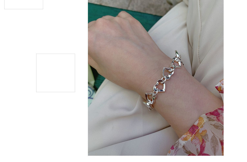 Sterling Venus Sier Hollow Heart Shape Bracelet For Women Simple Temperament All-Match Jewelry 2021 New_voghion.com