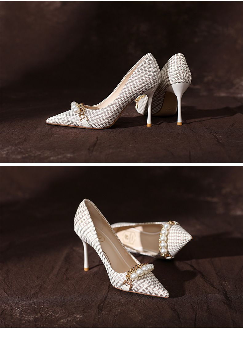 2024 Moda punta a punta con fibbia perlata da donna super alto letto tacchi alti invernali nuove scarpe a spillo_voghion.com