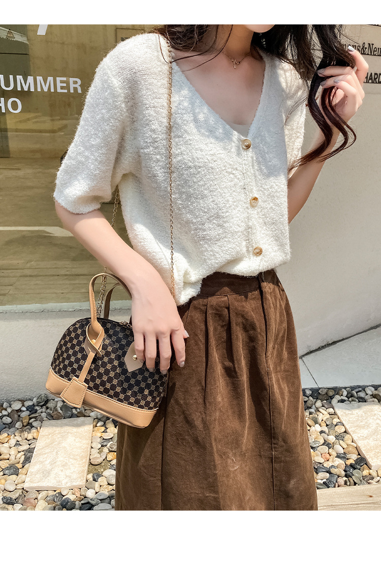 2022 Flower Shell Bag Women's Bag Women's Korean Fashion Handbag One Shoulder Crossbody Small Bag_voghion.com