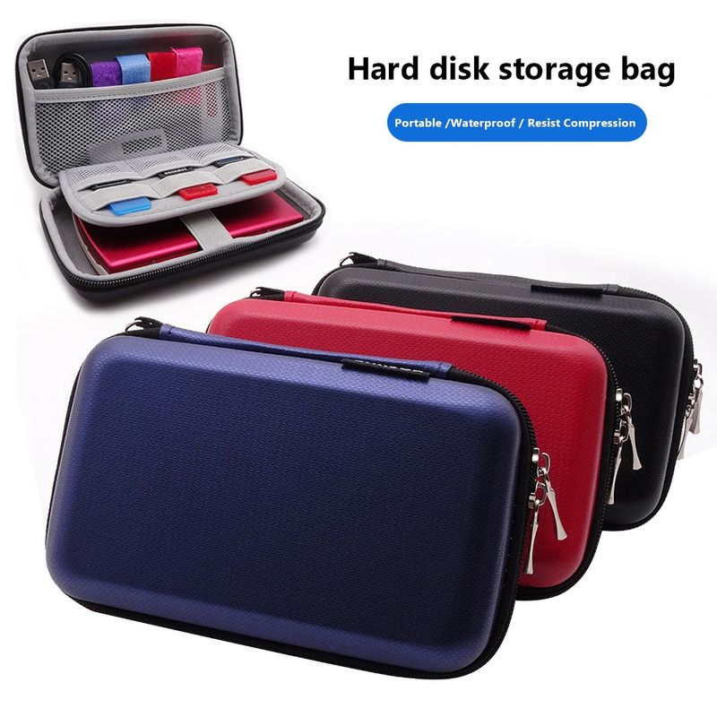 2.5Inch Hard Disk Drive Protective Case Power Bank USB Cable Charger Storage Bag_voghion.com