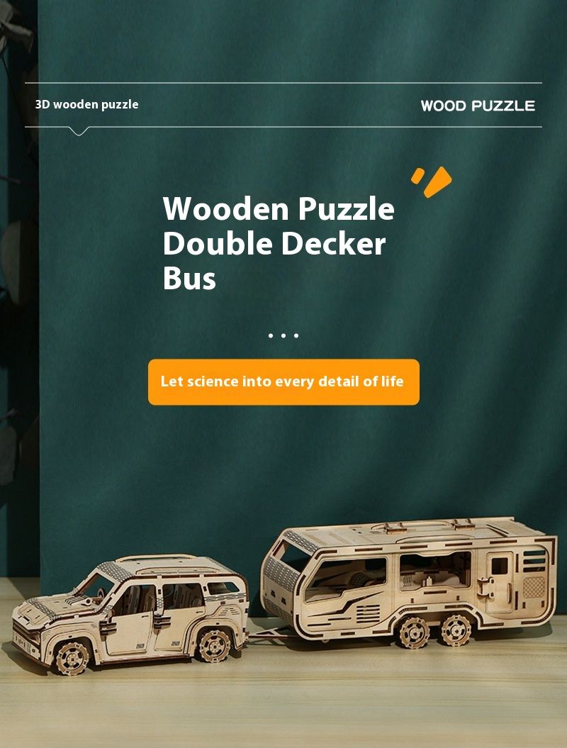 Nová 3D hračka DIY kreativní puzzle s přívěsem pro karavan_voghion.com