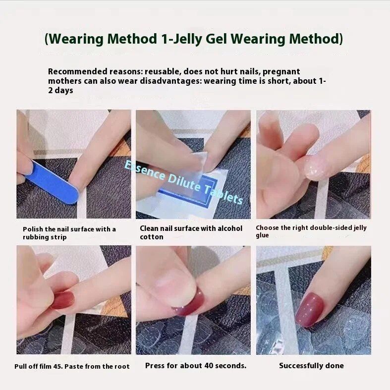 Ice Skin Jade Katzenaugenmuschel Goldfolie Perlenpuder Rouge Nagel Manuelles Pflaster Nagelverstärkung Abnehmbar für Frauen_voghion.com