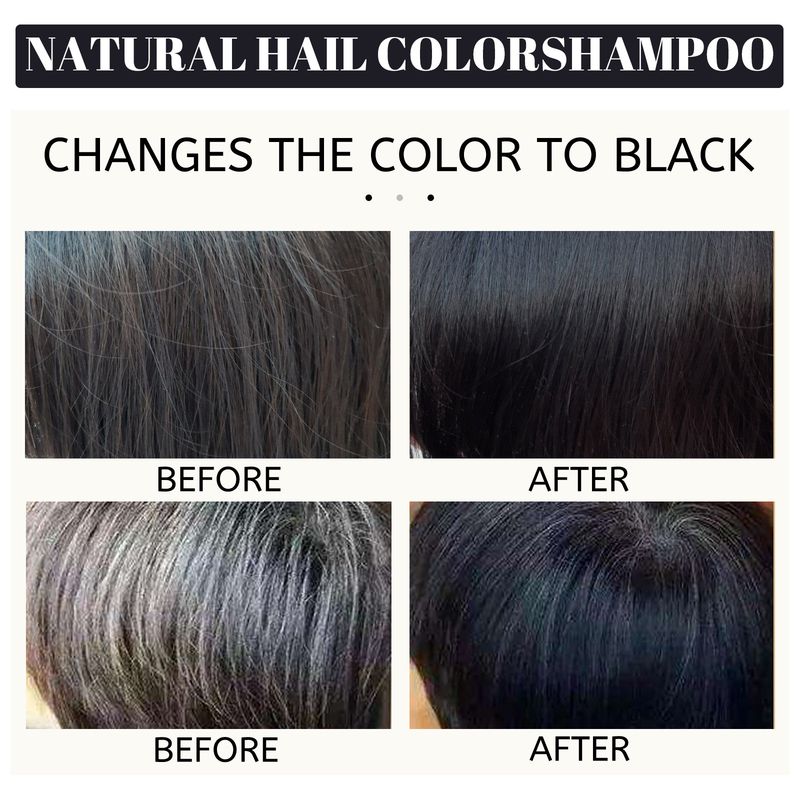 Haarverdunkelungsshampoo, Reparatur von grauweißem natürlichem Farbstoff, Anti-Kopfhaut-Juckreiz-Pflege, Schuppenentfernung, Polygonum-Shampoo für schwarzes Haar_voghion.com