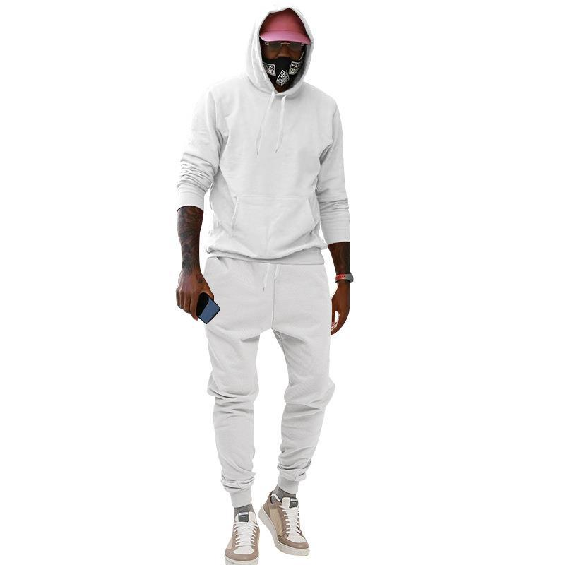 2024 Europese maat pluche trui met capuchon, sport-casual, stevige tweedelige losse sportkleding voor heren_voghion.com