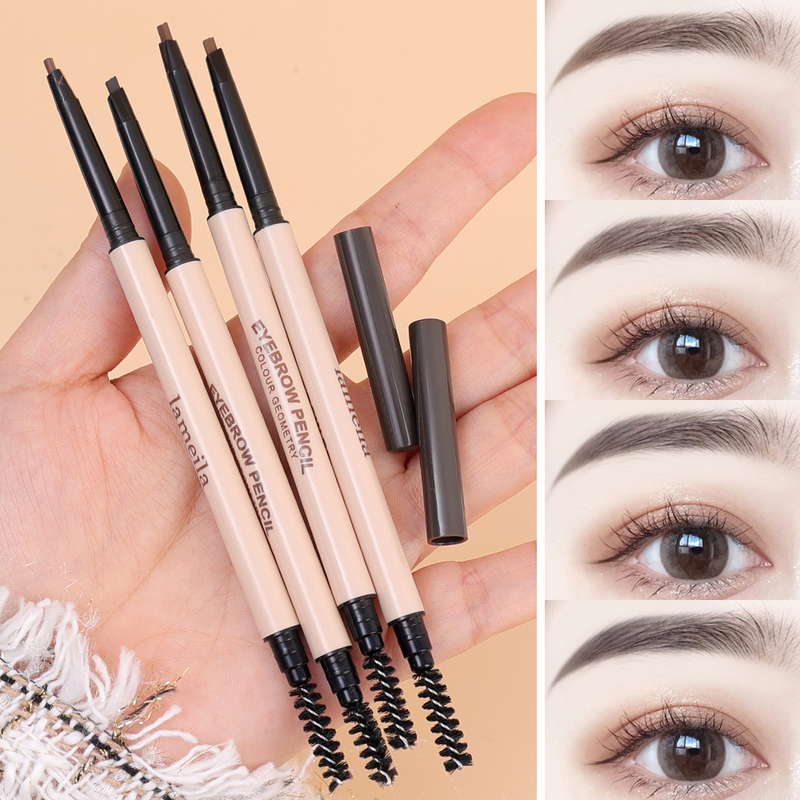 Double Head Waterproof Contouring Eyebrow Pen Long Lasting Matte Outline Lying Silkworm Eyeliner Eyebrow P_voghion.com