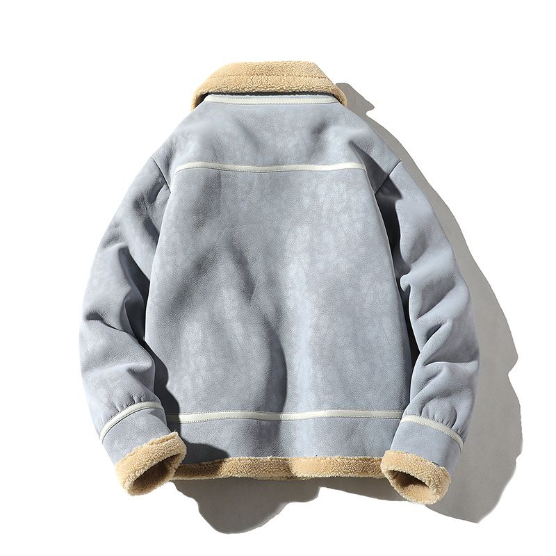 CT White Base 2025 Giacca invernale da uomo in pelle e lana con fodera in pile, taglia comoda_voghion.com