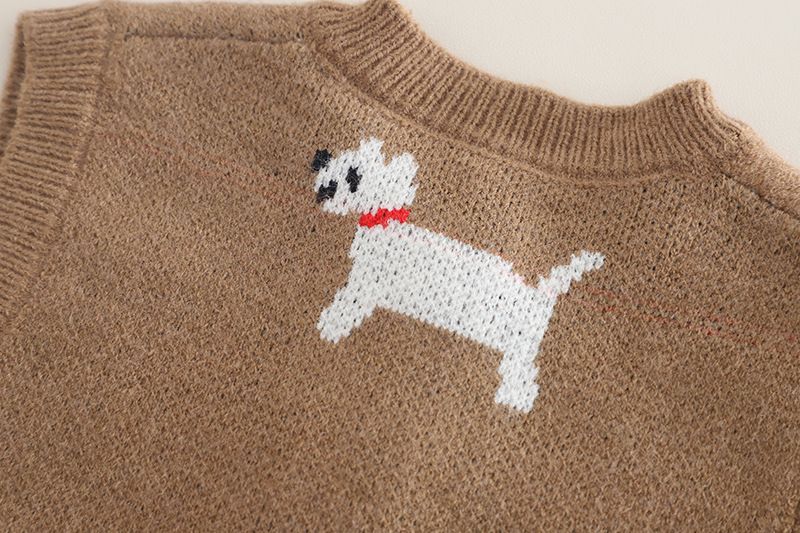 Wu Xiao Qi Children's Clothing 2025 Spring Autumn New Collection 0-4 Year Old Boys And Girls Full Print Dog Shirt_voghion.com
