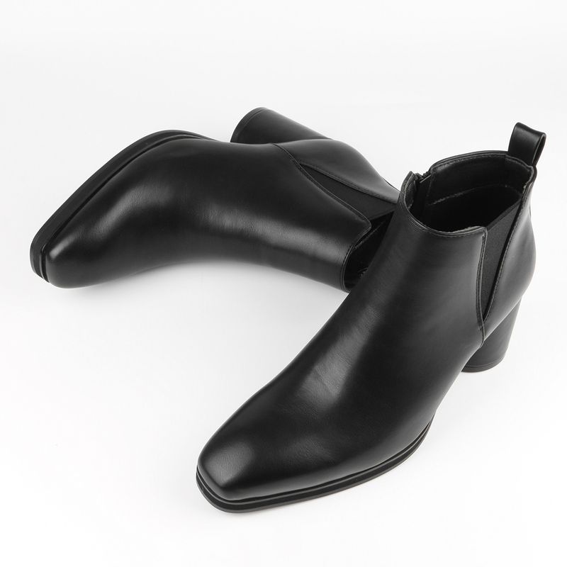 Ghete bărbătești, cizme de cowboy, pentru afaceri la modă, cu toc înalt_voghion.com