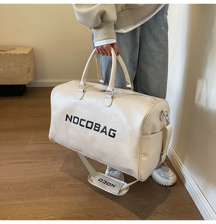 Kostengünstige Leder-Fitness-Frauen-koreanische Cross-Body-Sport-Minimalist-Briefgepäck-Reisetasche mit großer Kapazität_voghion.com