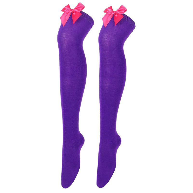 Calze sexy con fiocco per San Valentino sopra il ginocchio, calze alte, calze da donna, calze per feste di appuntamenti_voghion.com