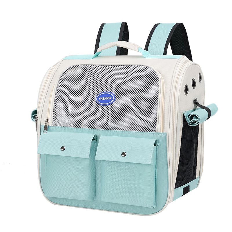 New Portable Pet Outdoor Double Shoulder Backpack Scratch-Resistant Breathable Cat Durable Dog Bag_voghion.com