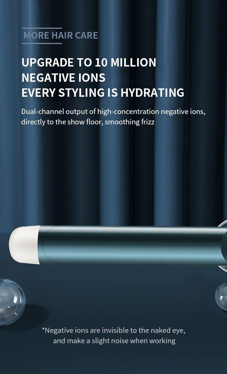 Professioneller automatischer Lockenstab mit 10 Wärmeeinstellungen, goldener Keramikbeschichtung, Doppelspannung (110–240 V), zum Stylen von glattem und welligem Haar_voghion.com