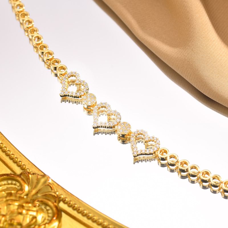 Braccialetti Bracciale da donna in zircone a forma di cuore a forma di fiore a forma di foglia rotonda a forma di serpente Acqua di sorgente PBR 101_voghion.com