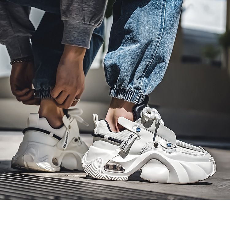 Fritidsidrottsskor för män Tennisarbete Promenadskor Träning Chunky Fashion Sneakers för män_voghion.com