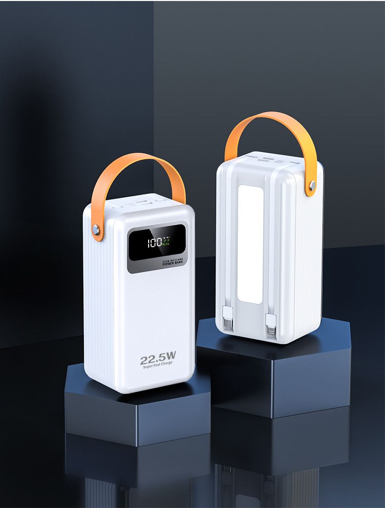 Přenosná powerbanka 50 000 mAh – vysoká kapacita, venkovní použití s nouzovým světlem (univerzální kompatibilita)_voghion.com