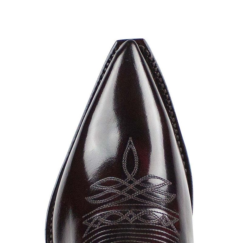 Kowbojskie buty męskie buty ze szpiczastym noskiem vintage kwadratowy nosek gruby obcas blokowy szpiczaste do połowy łydki skórzane buty kowbojskie_voghion.com