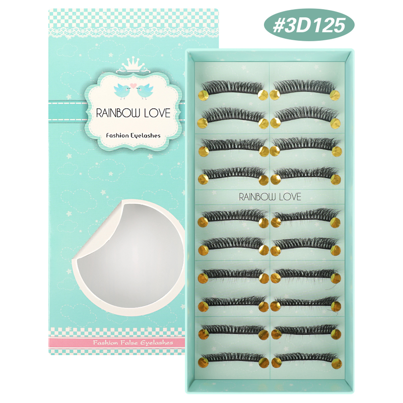 3D 10 Pairs Faux Mink Lashes Fluffy Soft Wispy Volume Natural Long False Eyelashes Eyelash Extension Reusa_voghion.com