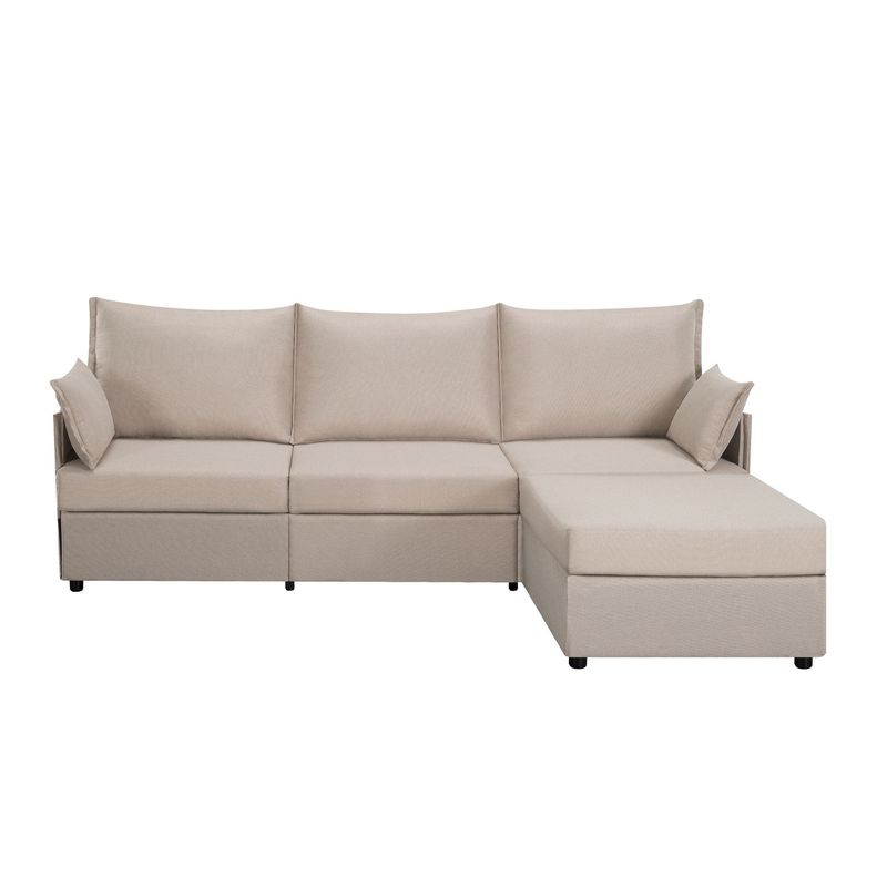 93.7' Sectional Sofa With Ottoman_voghion.com