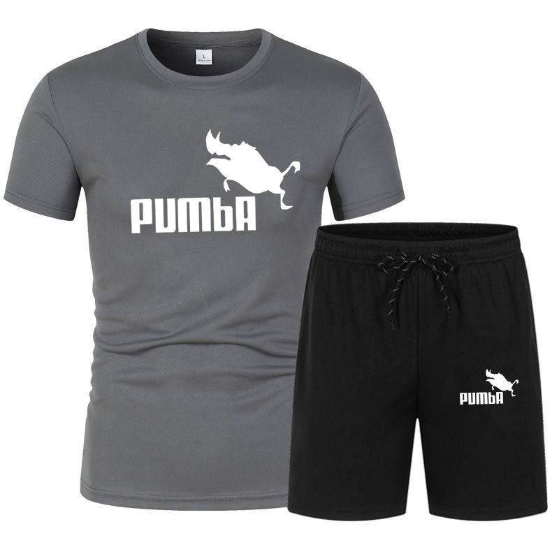 Neuer Sommeranzug T-Shirt + Shorts Bequemer und atmungsaktiver 2-teiliger Mesh-Sportanzug für Herren_voghion.com
