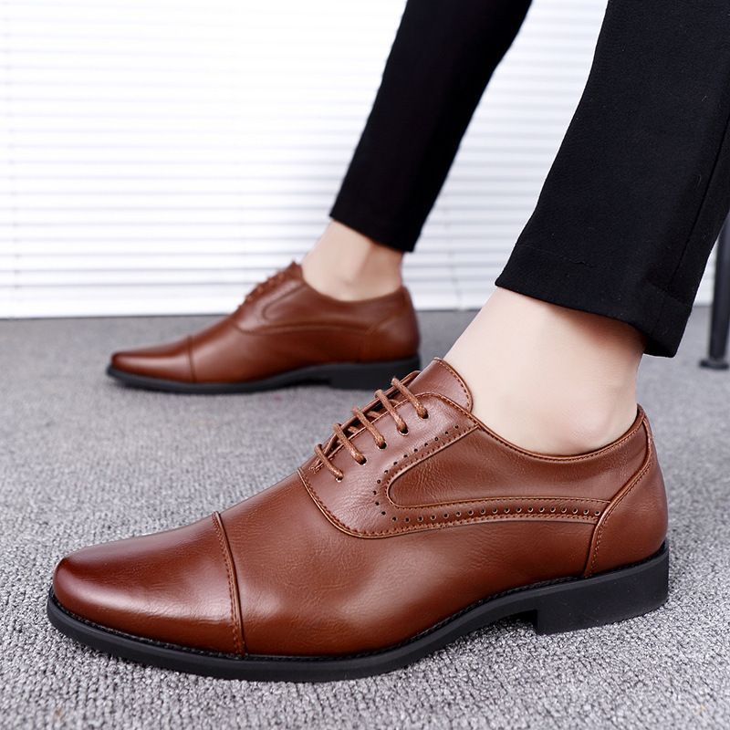 Unbeatable Quality Large Size Business Formal Leather British Style Lace Up Leather Men's Shoes_voghion.com