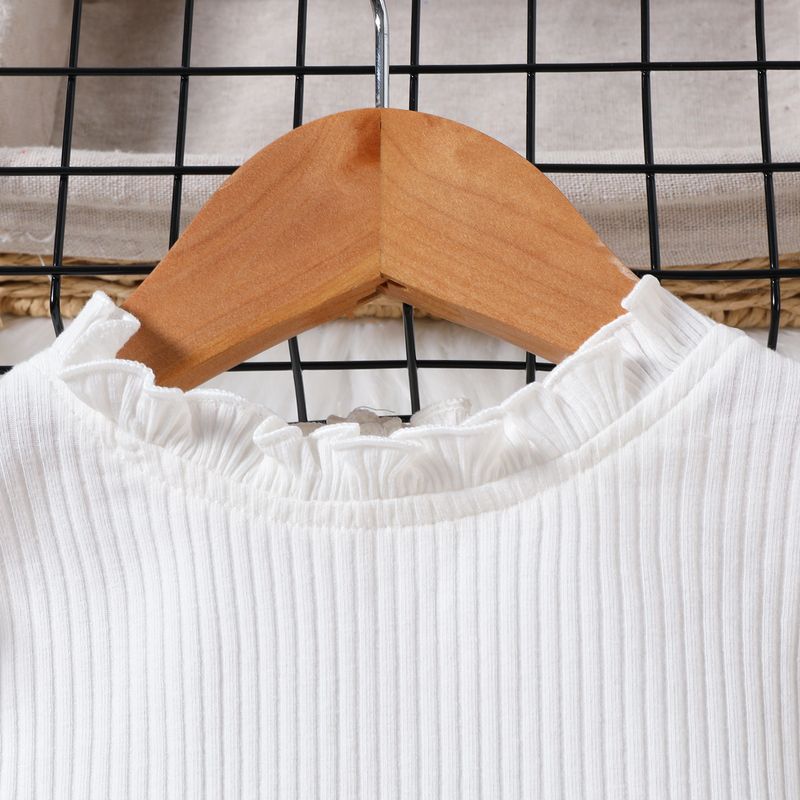 "Trendiges Herbst-Set für Mädchen – Oberteil mit Netzärmeln + Taillenrock aus PU-Leder (90–130 cm)"_voghion.com