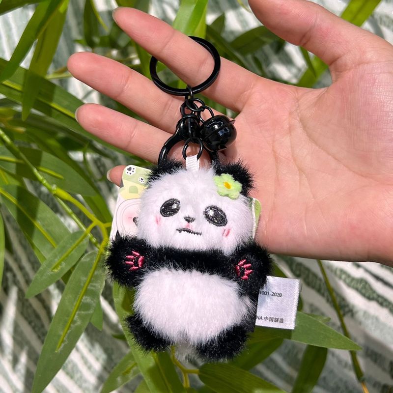 Cute Mini Keychain Backpack Small Exquisite Adorable Expression Flower Panda Pendant_voghion.com