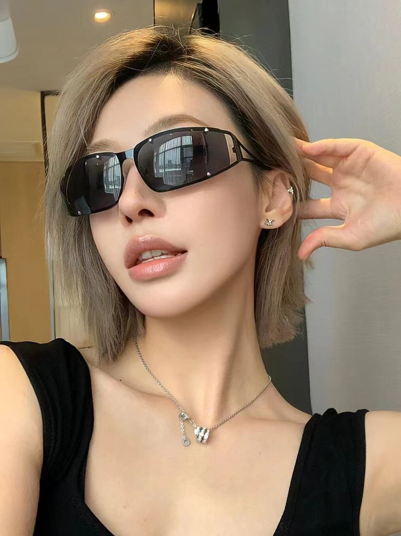 LazyZoom Fashion Future Technology Sense Eye Protection Glasses For Riding Women's Style Y2g Dia Sunglasses Retro Sexy_voghion.com