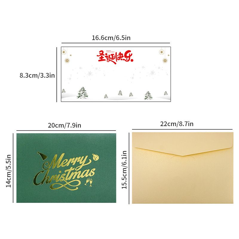 Christmas 3D Pop-Up Cards With Gold Foiling – Festive Holiday Greeting Cards For Family & Friends Custom Holiday Envelopes_voghion.com