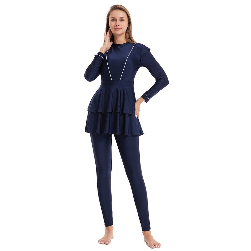 Muslim Swimwear Swimsuit Conservative Swimsuit Dress-style Sunscreen Hot Spring_voghion.com