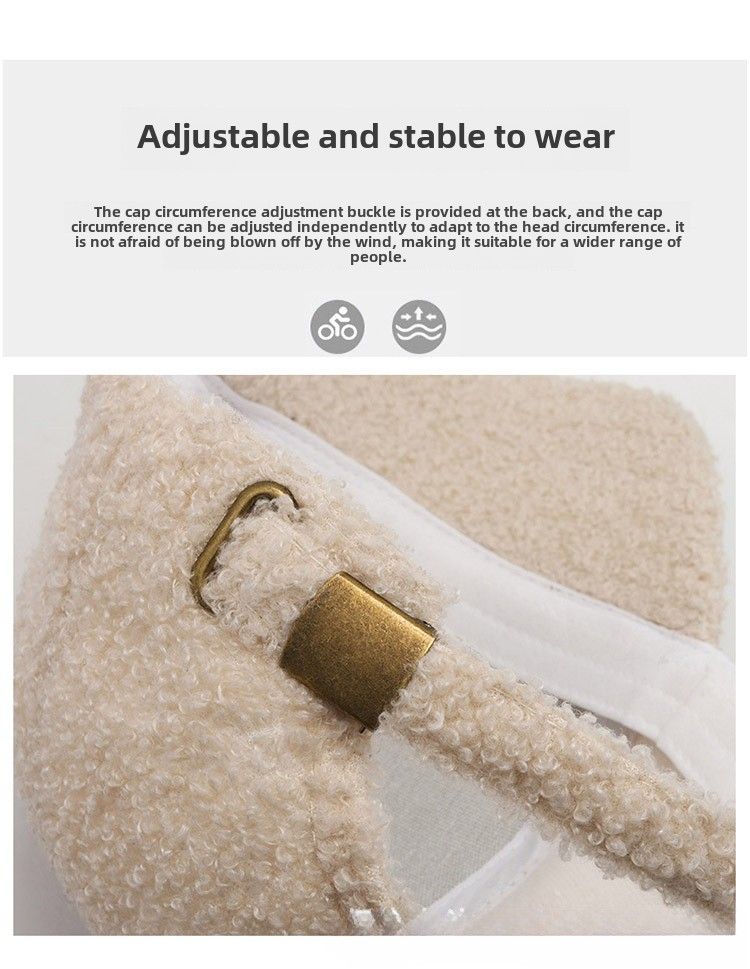 Autumn and winter big head circumference embroidery letters polished baseball cap versatile face small cap unisex_voghion.com