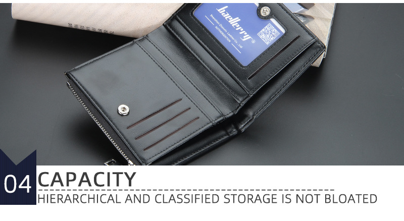 2022 High Quality Men's Wallet Fashion PU Leather Vertical Zipper Coin Purse Large Capacity Buckle Male Solid Color Card_voghion.com