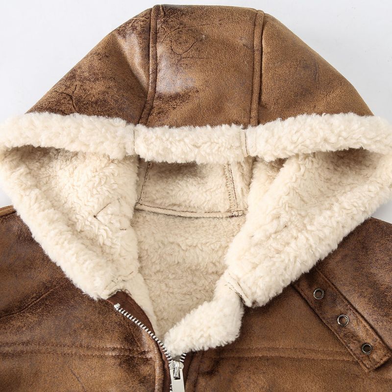 Nuovo cappotto invernale casual con cappuccio e caldo cappotto in lana di agnello da uomo_voghion.com