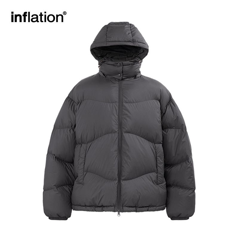 Männerkleeder liicht a portabel Puff Daunenjacke trendy Mark Hierscht a Wanter nei Samt effen Faarf Kapuzenjacke fir Männer_voghion.com