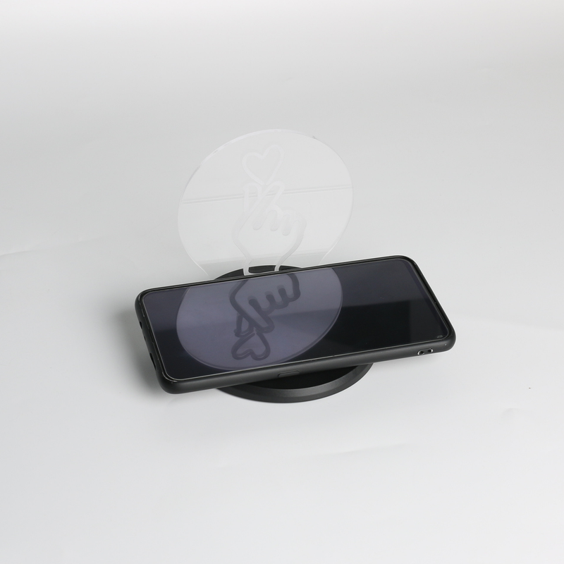 Caricatore wireless da 15 W modello privato con luce notturna Modello personalizzato Lampada da tavolo creativa fai-da-te Caricatore wireless a ricarica rapida_voghion.com