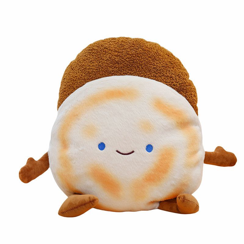 Portachiavi a forma di panino in peluche, adorabile bambola di carne in morbido cotone PP, con ciondolo a forma di cartone animato_voghion.com